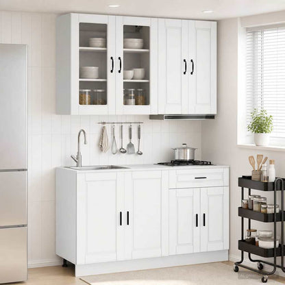 Kitchen Unit PORTO 4 pcs White Engineered Wood