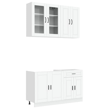 Kitchen Unit PORTO 4 pcs White Engineered Wood