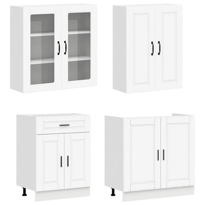 Kitchen Unit PORTO 4 pcs White Engineered Wood