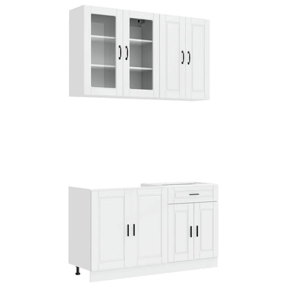 Kitchen Unit PORTO 4 pcs High Gloss White Engineered Wood