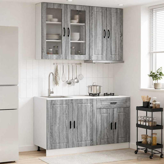 Kitchen Unit PORTO 4 pcs Grey Sonoma Engineered Wood