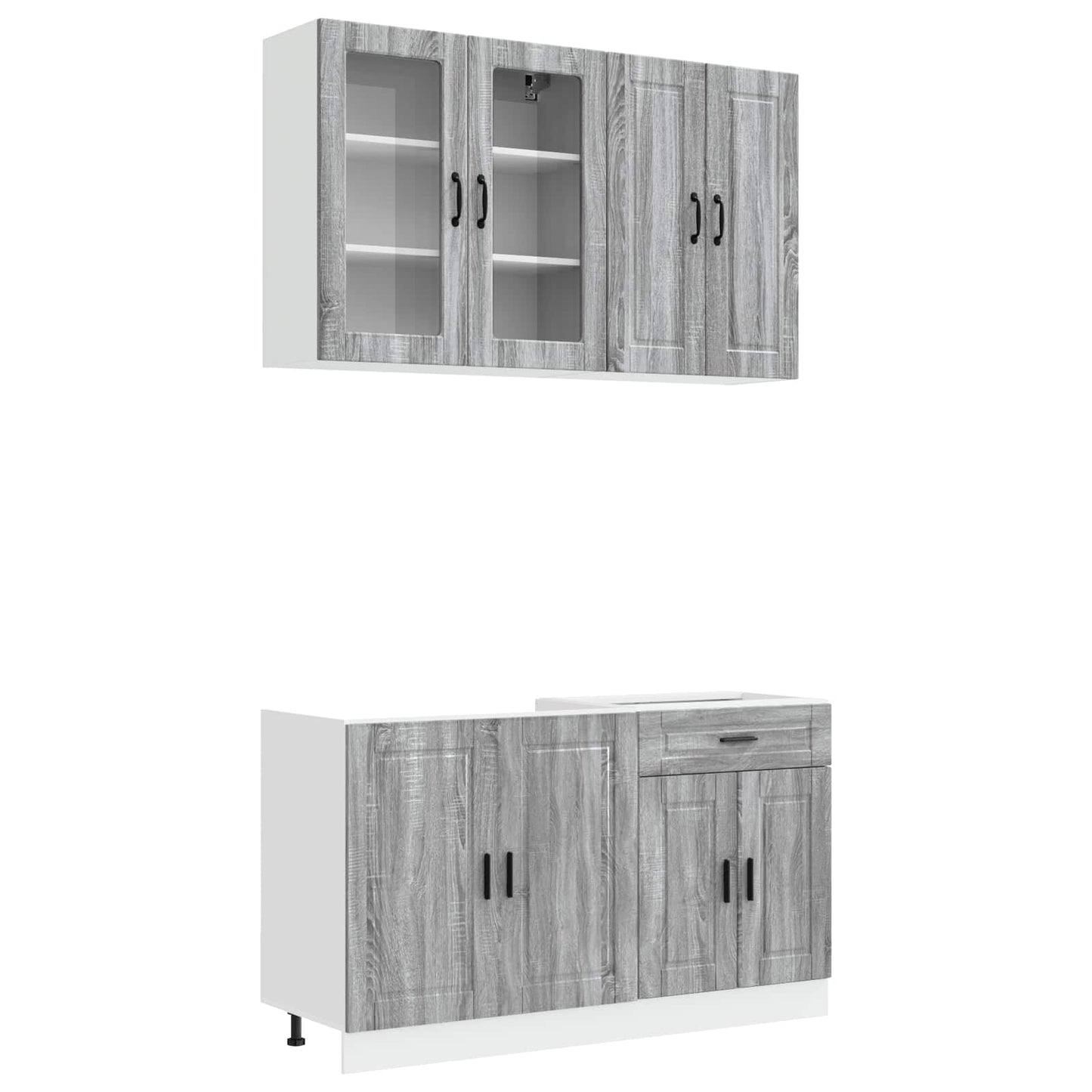 Kitchen Unit PORTO 4 pcs Grey Sonoma Engineered Wood