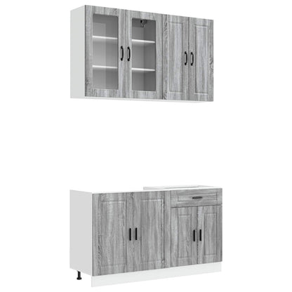 Kitchen Unit PORTO 4 pcs Grey Sonoma Engineered Wood