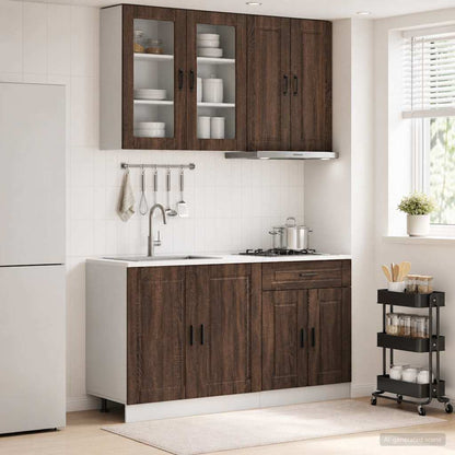 Kitchen Unit PORTO 4 pcs Brown Oak Engineered Wood