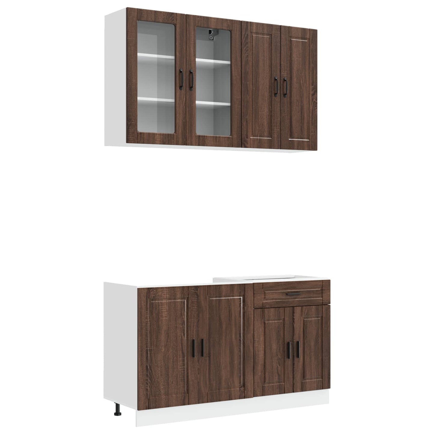 Kitchen Unit PORTO 4 pcs Brown Oak Engineered Wood