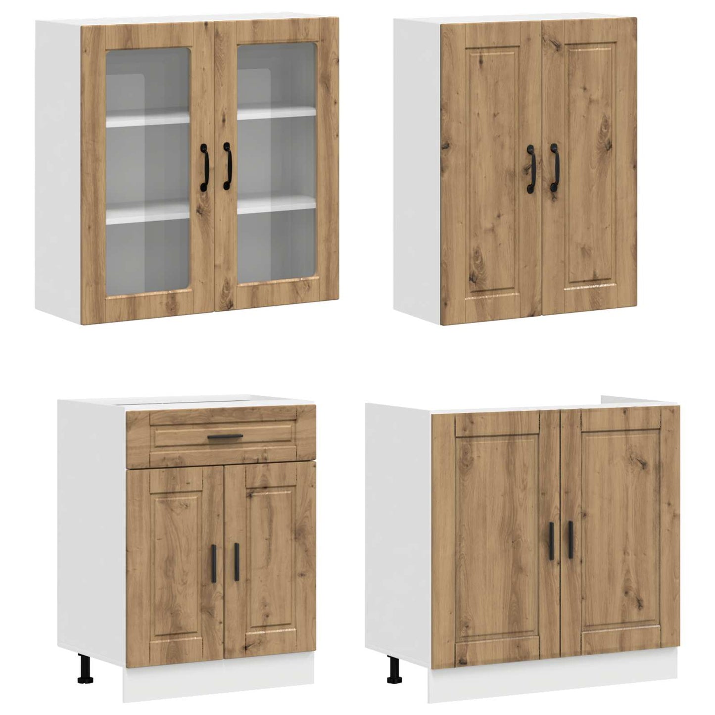 Kitchen Unit PORTO 4 pcs Artisan Oak Engineered Wood