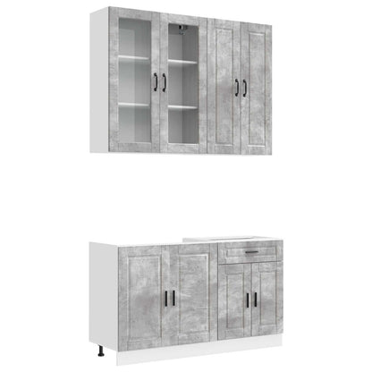 Kitchen Unit PORTO 4 pcs Concrete Grey Engineered Wood