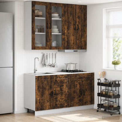 Kitchen Unit PORTO 4 pcs Smoked Oak Engineered Wood