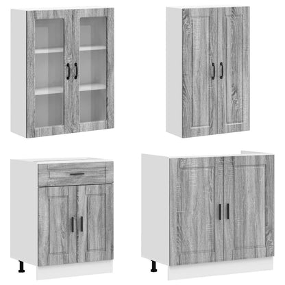 Kitchen Unit PORTO 4 pcs Grey Sonoma Engineered Wood