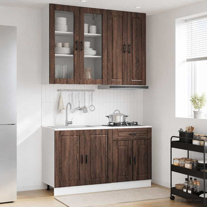 Kitchen Unit PORTO 4 pcs Brown Oak Engineered Wood