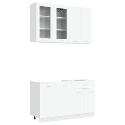 Kitchen Unit LYON 4 pcs White Engineered Wood