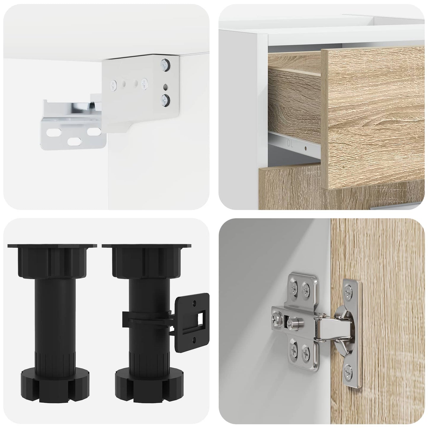 Kitchen Unit LYON 4 pcs Sonoma Oak Engineered Wood
