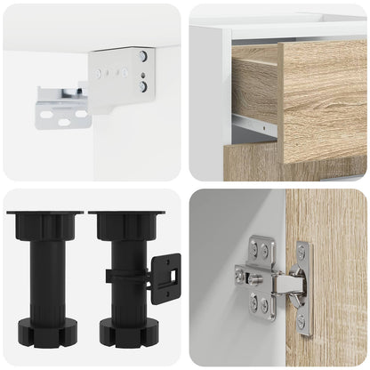 Kitchen Unit LYON 4 pcs Sonoma Oak Engineered Wood