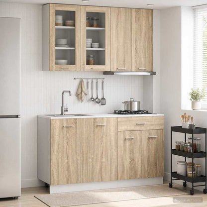 Kitchen Unit LYON 4 pcs Sonoma Oak Engineered Wood