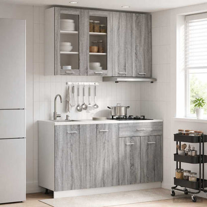 Kitchen Unit LYON 4 pcs Grey Sonoma Engineered Wood