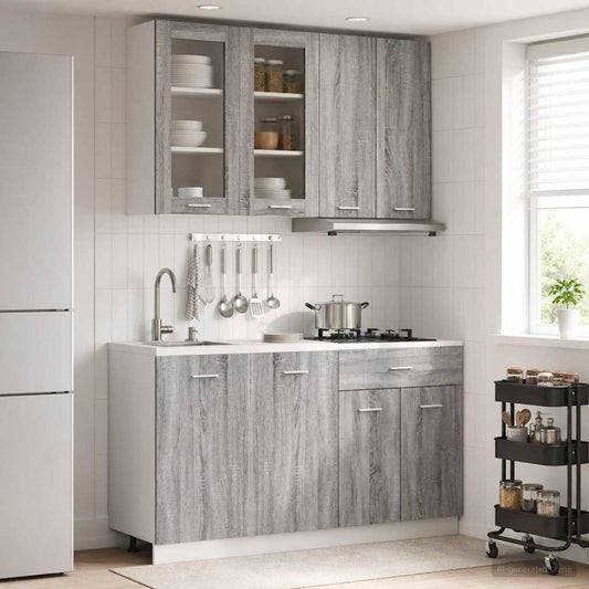 Kitchen Unit LYON 4 pcs Grey Sonoma Engineered Wood