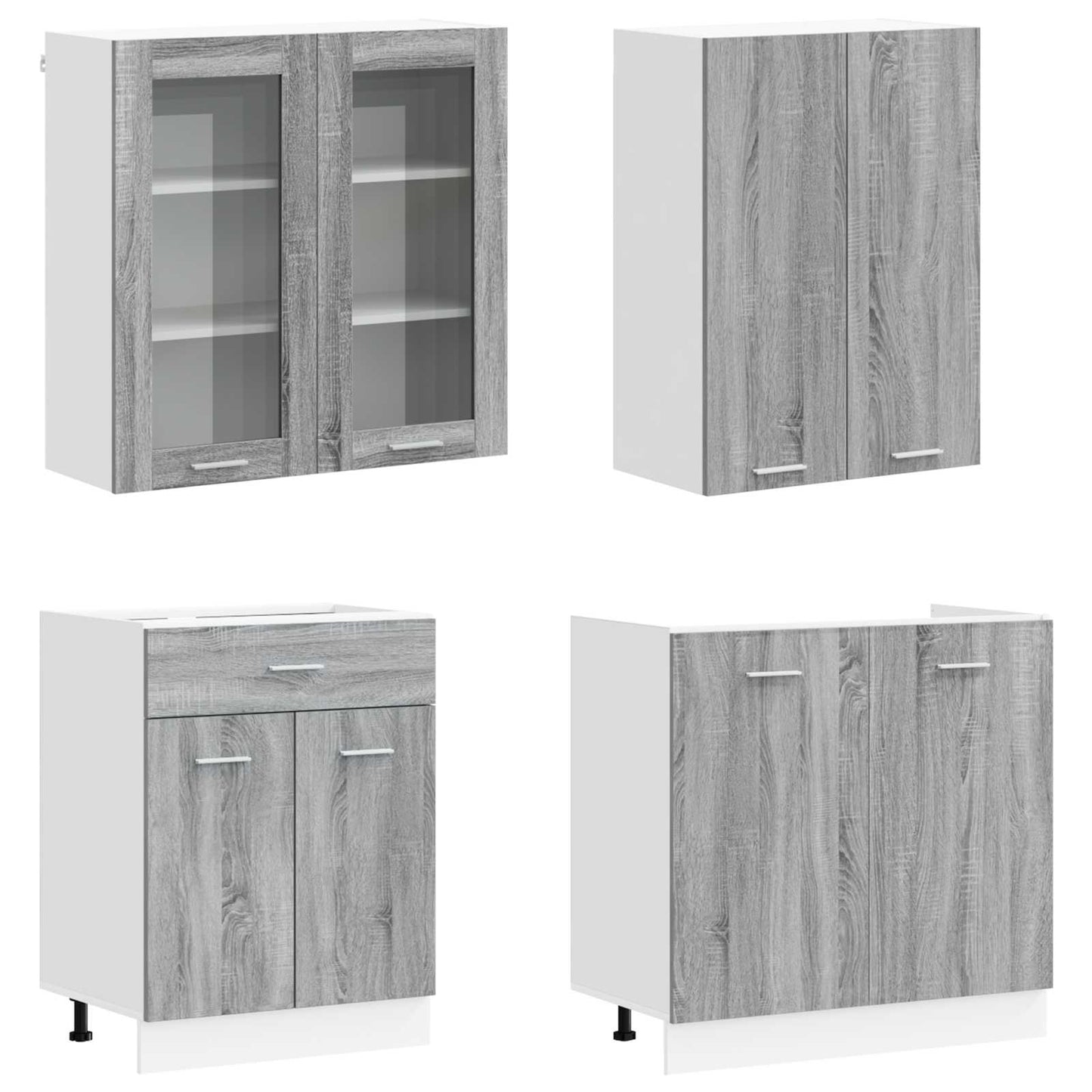 Kitchen Unit LYON 4 pcs Grey Sonoma Engineered Wood