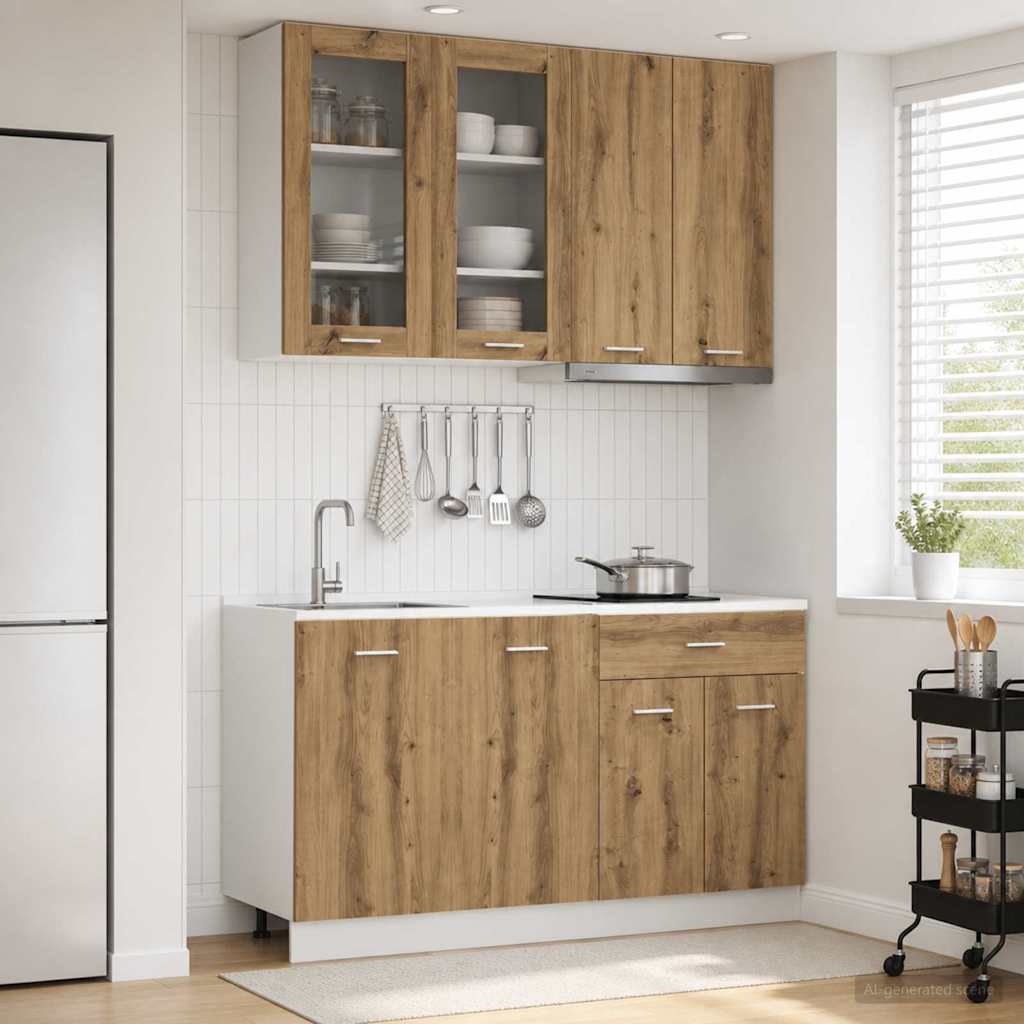 Kitchen Unit LYON 4 pcs Artisan Oak Engineered Wood