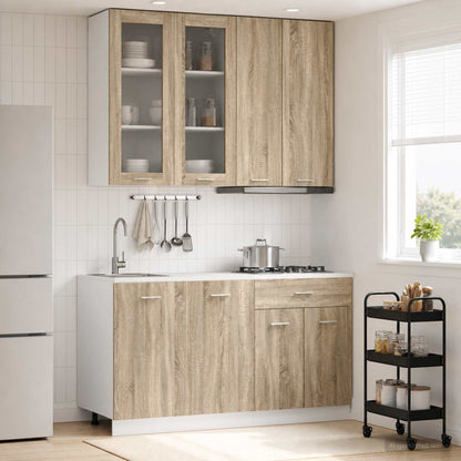 Kitchen Unit LYON 4 pcs Sonoma Oak Engineered Wood