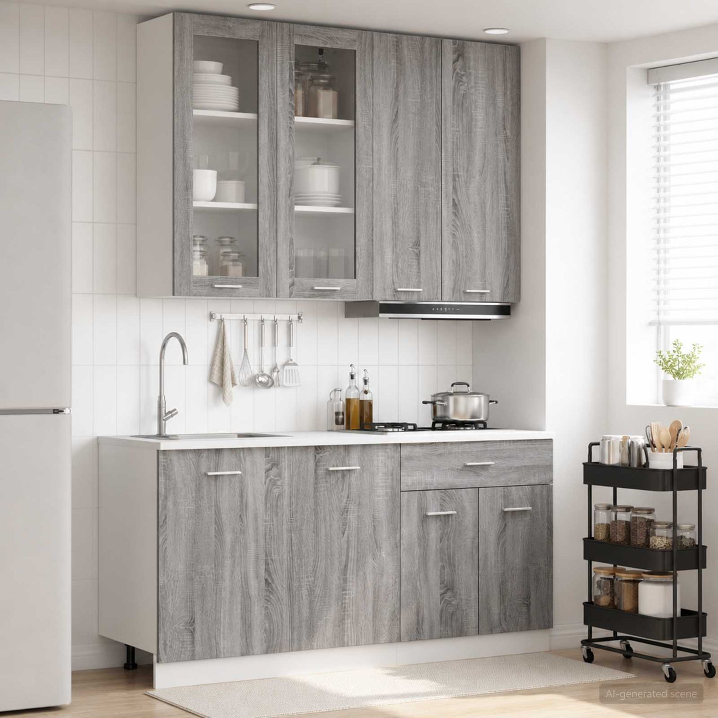 Kitchen Unit LYON 4 pcs Grey Sonoma Engineered Wood