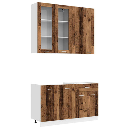Kitchen Unit LYON 4 pcs Old Wood Engineered Wood
