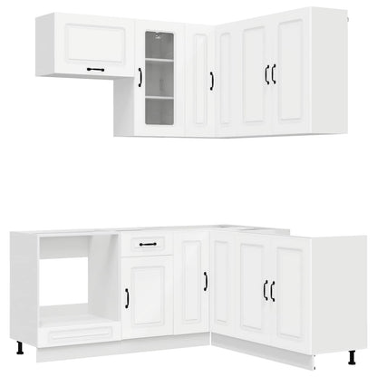Kitchen Unit KALMAR 8 pcs White Engineered Wood