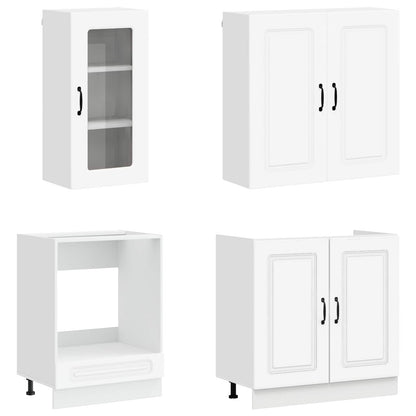 Kitchen Unit KALMAR 8 pcs White Engineered Wood