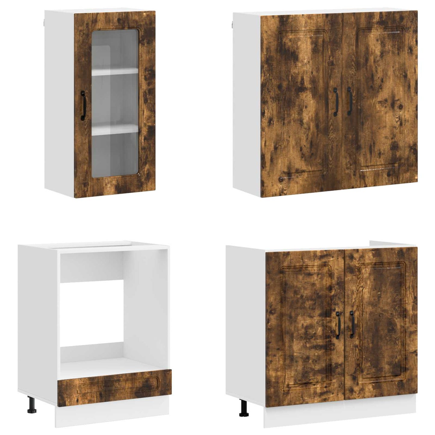 Kitchen Unit KALMAR 8 pcs Smoked Oak Engineered Wood