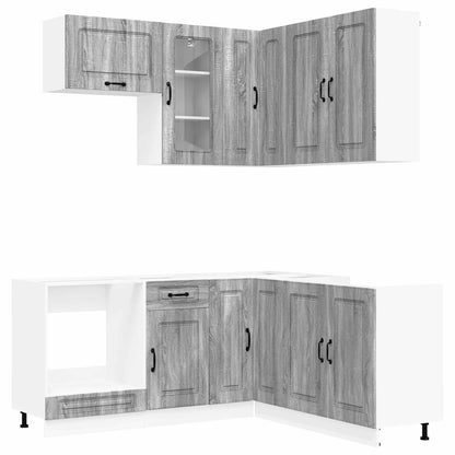 Kitchen Unit KALMAR 8 pcs Grey Sonoma Engineered Wood