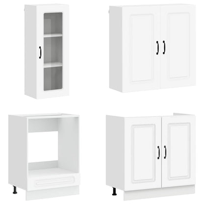Kitchen Unit KALMAR 8 pcs White Engineered Wood