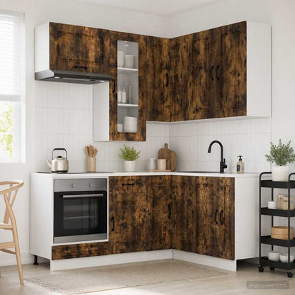 Kitchen Unit KALMAR 8 pcs Smoked Oak Engineered Wood