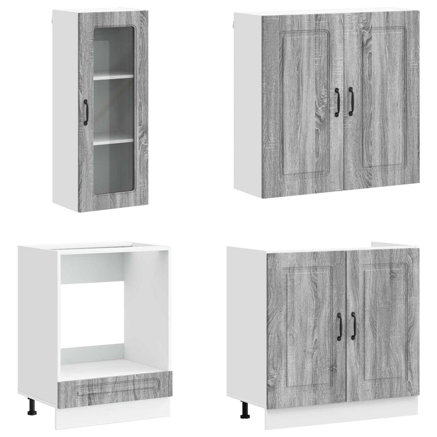 Kitchen Unit KALMAR 8 pcs Grey Sonoma Engineered Wood