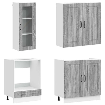 Kitchen Unit KALMAR 8 pcs Grey Sonoma Engineered Wood