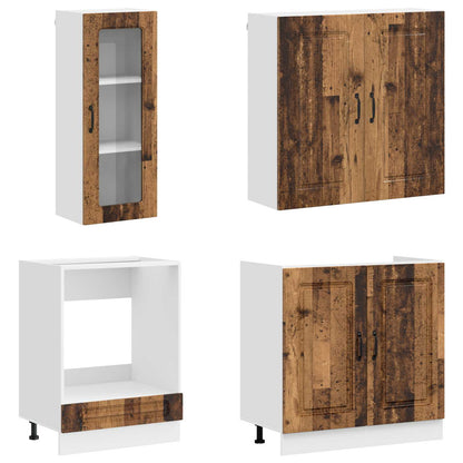 Kitchen Unit KALMAR 8 pcs Old Wood Engineered Wood