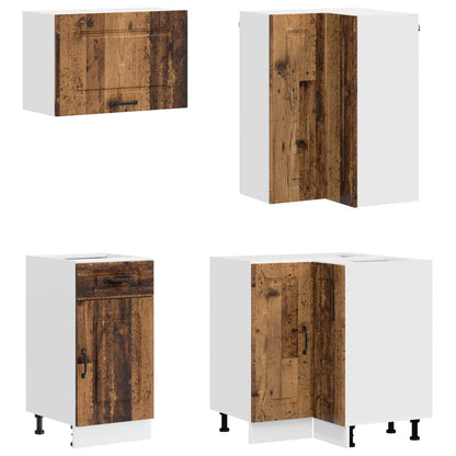 Kitchen Unit KALMAR 8 pcs Old Wood Engineered Wood
