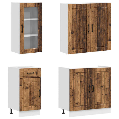 Kitchen Unit LUCCA 8 pcs Old Wood Engineered Wood