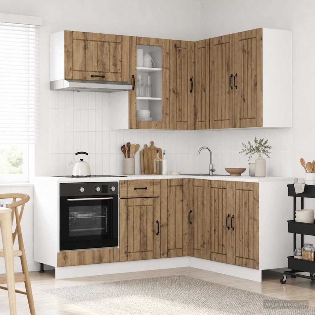 Kitchen Unit LUCCA 8 pcs Artisan Oak Engineered Wood