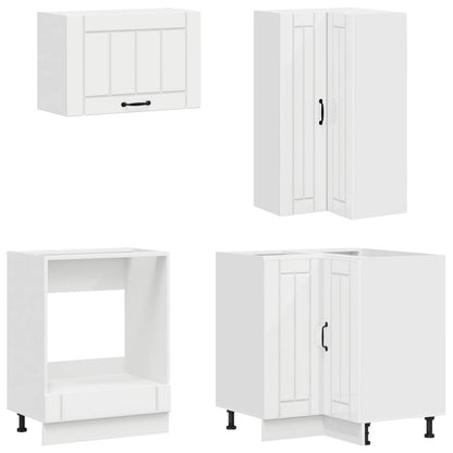 Kitchen Unit LUCCA 8 pcs High Gloss White Engineered Wood