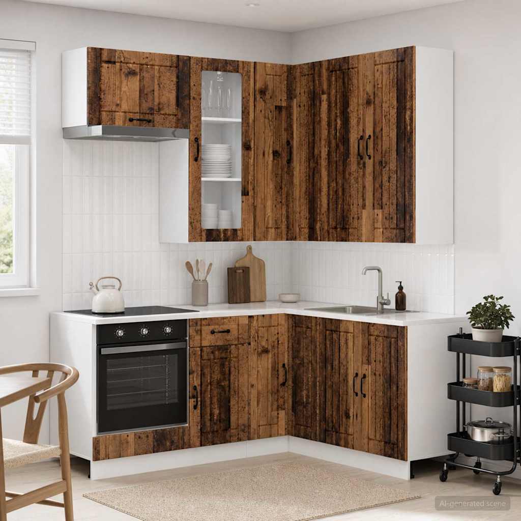 Kitchen Unit LUCCA 8 pcs Old Wood Engineered Wood