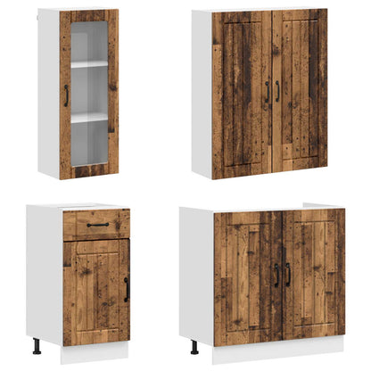Kitchen Unit LUCCA 8 pcs Old Wood Engineered Wood