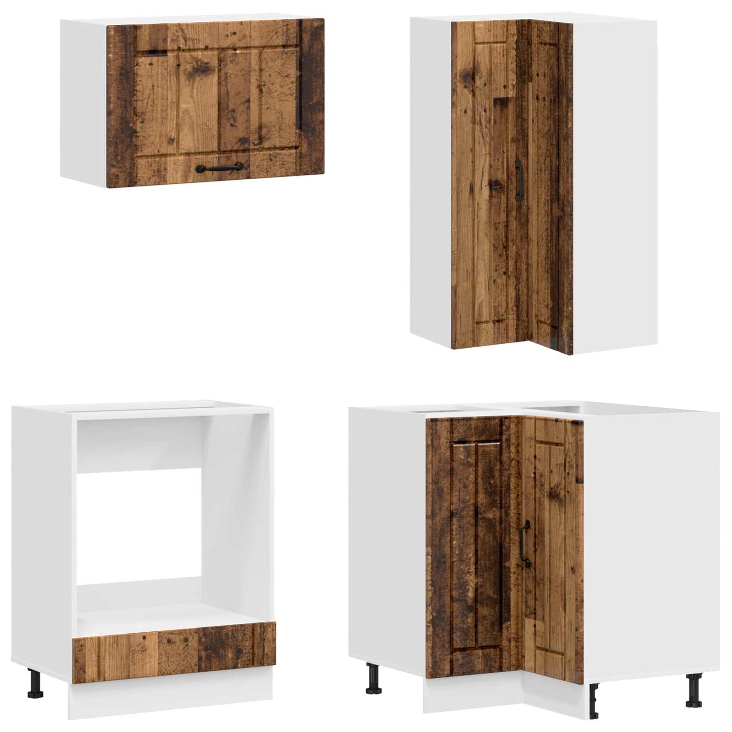 Kitchen Unit LUCCA 8 pcs Old Wood Engineered Wood