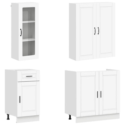 Kitchen Unit PORTO 8 pcs White Engineered Wood
