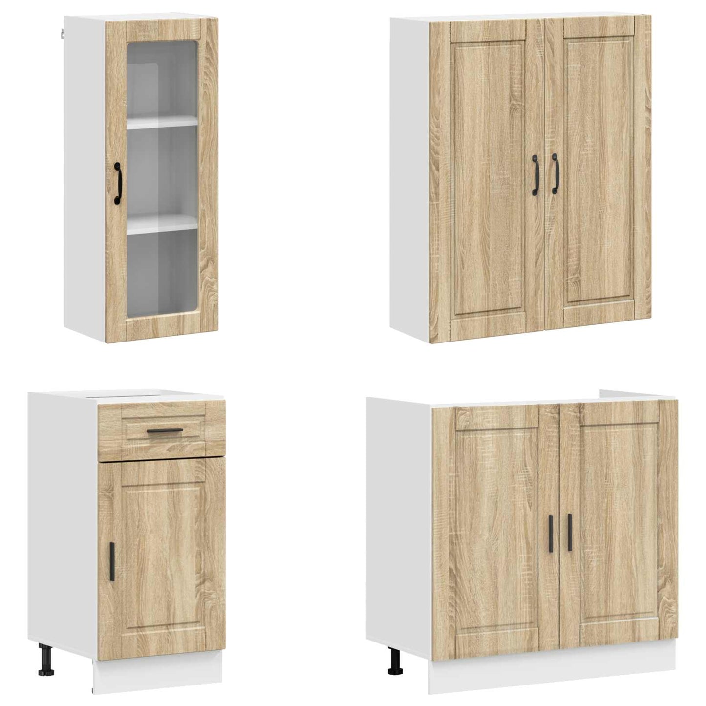Kitchen Unit PORTO 8 pcs Sonoma Oak Engineered Wood