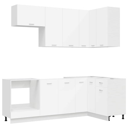 Kitchen Unit LYON 8 pcs White Engineered Wood