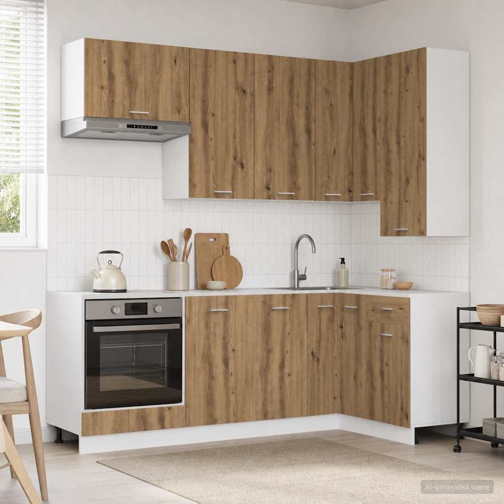 Kitchen Unit LYON 8 pcs Artisan Oak Engineered Wood