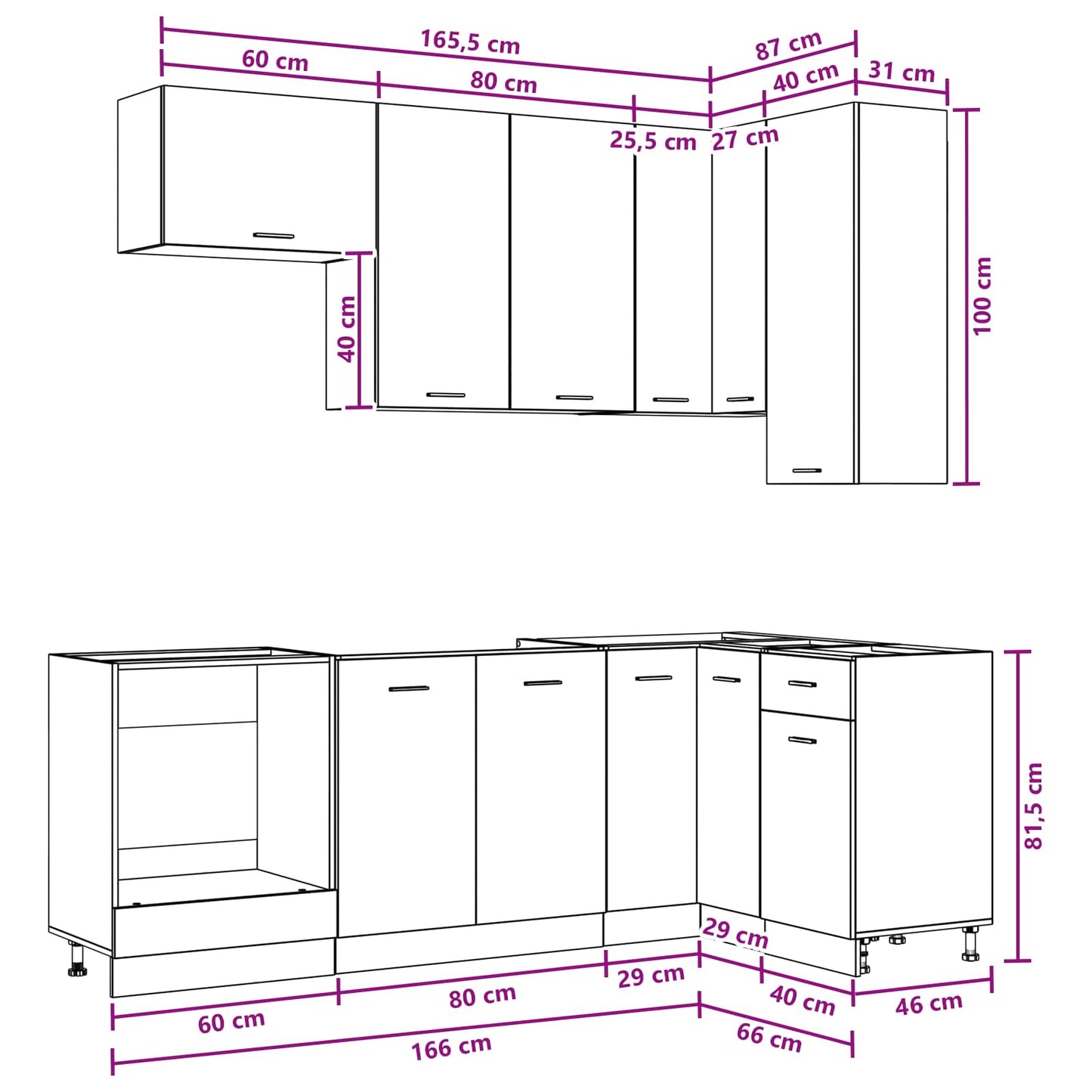 Kitchen Unit LYON 8 pcs Artisan Oak Engineered Wood
