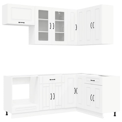 Kitchen Unit KALMAR 8 pcs White Engineered Wood