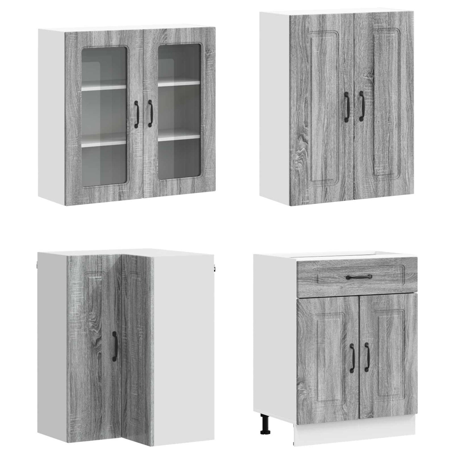 Kitchen Unit KALMAR 8 pcs Grey Sonoma Engineered Wood