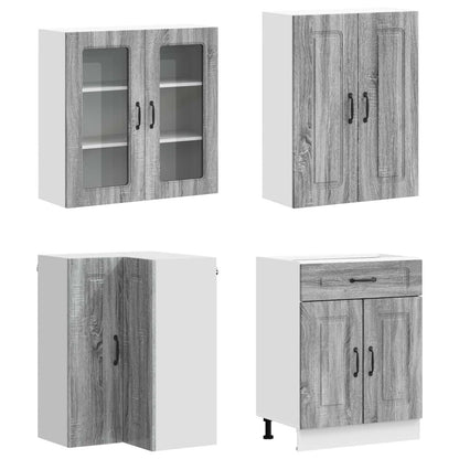 Kitchen Unit KALMAR 8 pcs Grey Sonoma Engineered Wood