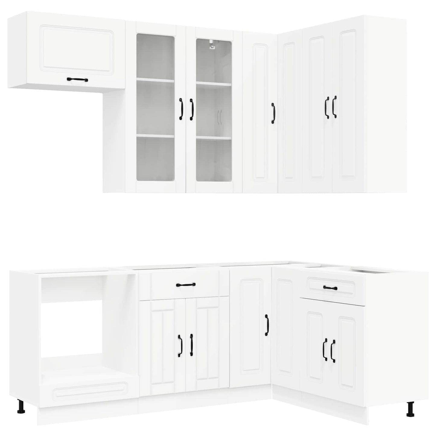 Kitchen Unit KALMAR 8 pcs White Engineered Wood